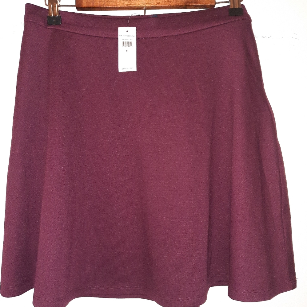 Gap Ruby Wine Ponte Skater Skirt Medium